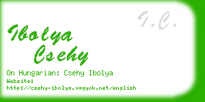 ibolya csehy business card